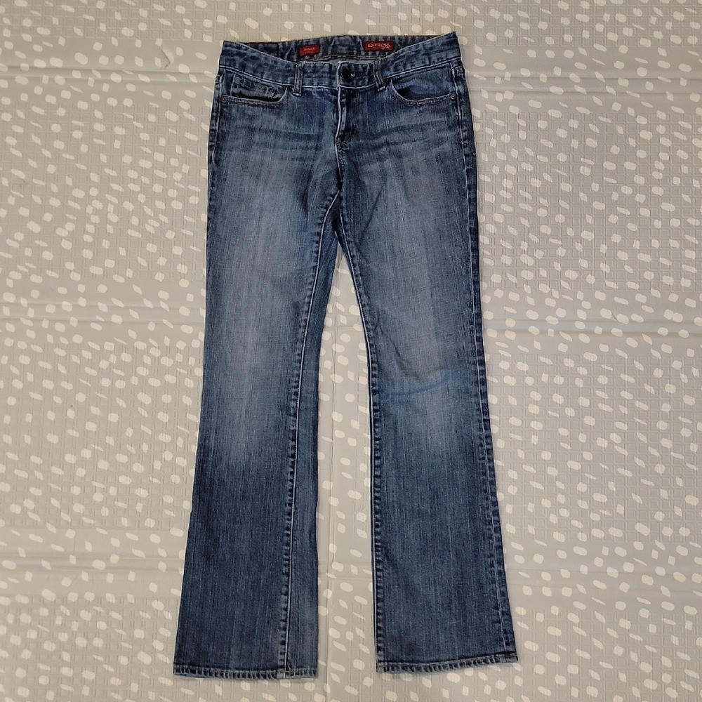 Express Dark Blue Women's Boot Leg Jeans